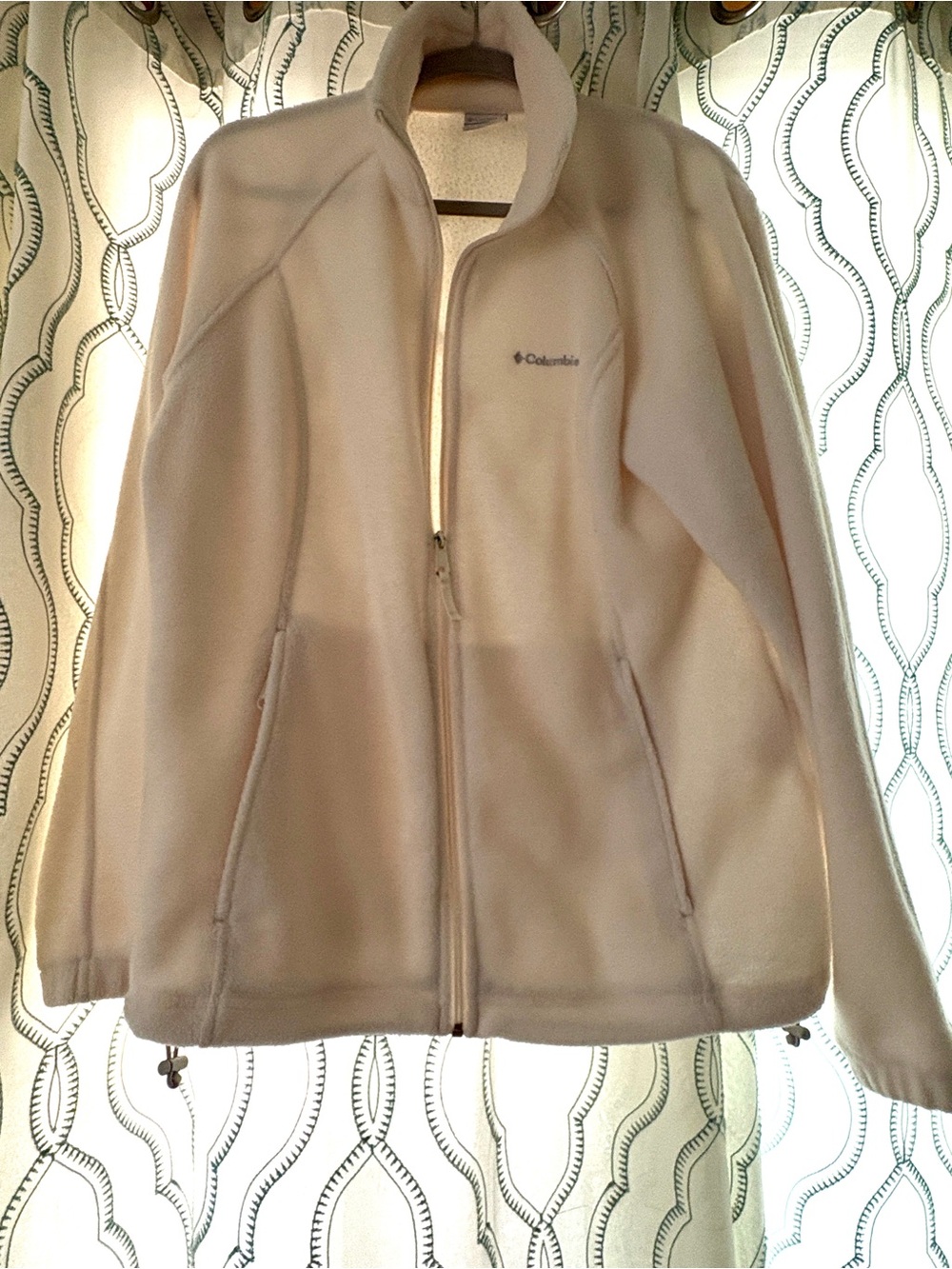 Columbia White Lightweight Fleece Jacket